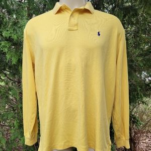Polo Ralph Lauren Yellow Long Sleeve Polo Shirt Men’s XL